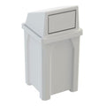 32 Gallon Square 100% Recycled Plastic Heavy Duty Outdoor Trash Can by SturdyEssentials