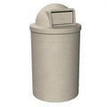 55 Gallon Circle 100% Recycled Plastic Heavy Duty Outdoor Trash Can by SturdyEssentials