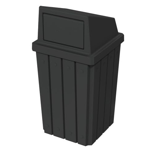 32 Gallon Square Slatted 100% Recycled Plastic Heavy-Duty Commercial Outdoor or by SturdyEssentials