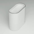 IEEK Small Waste Basket Slim Trash Can 3.2 Gallon/12L Clear and White Garbage by IEEK