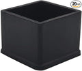 Flyshop Non-Slip Thick Rubber Leg Tips Floor Protectors Square Chair Leg Caps by Flyshop