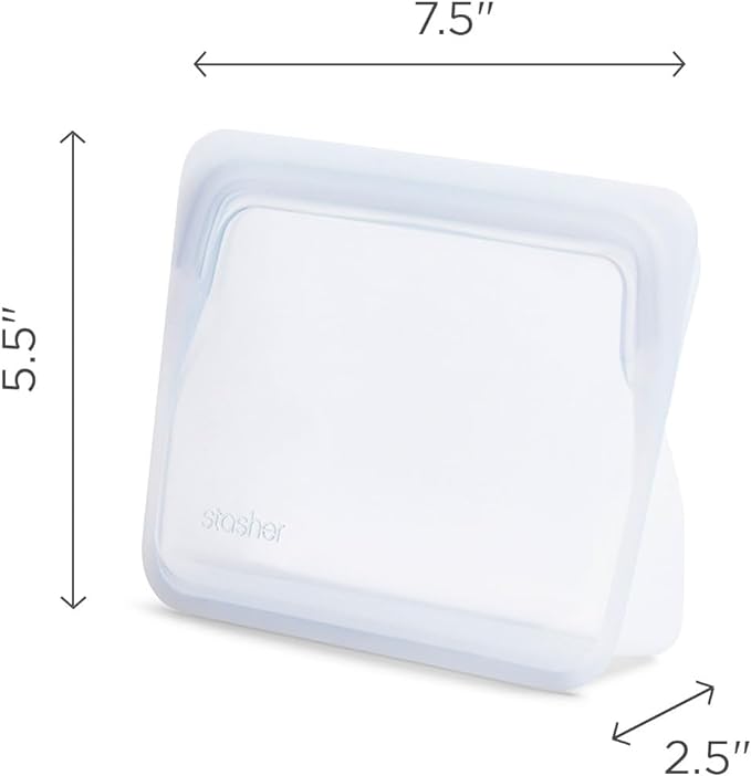 Stasher Premium Silicone Reusable Food Storage Stand-Up Mini Bag, Sous Vide - Image 6