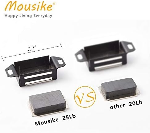 Mousike Cabinet Magnets 30lb Black Door Magnets - Image 3