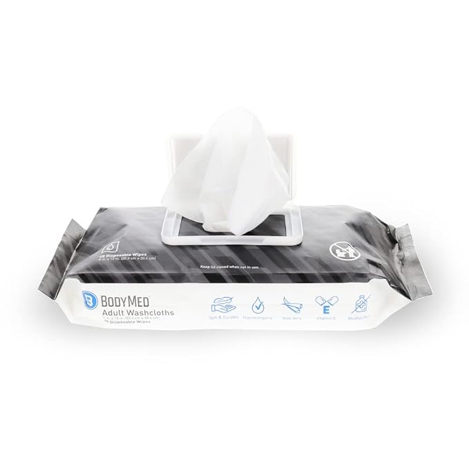 BodyMed Adult Disposable Incontinence Wipes, 48 Wipes/Pack by BodyMed