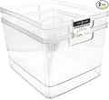 Isaac Jacobs 2-Pack Extra-Large Clear Storage Bins w/Cutout Handles, Plastic by IsaacJacobs