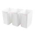 4.5 Gallon Deskside Plastic Wastebasket Rectangular, Open Garbage Container by Tstorage