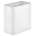 mDesign Metal Wastepaper Bin — Compact Rectangular Bathroom Bin — Rubbish Basket by mDesign