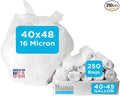 Clear Trash Bags, 40-45 Gallon Trash Bags, 16 Micron, High Density, Facility by HighBarTrashLiners