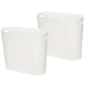 Small Trash Can Plastic Bathroom Wastebasket 3.2 Gallon Slim Garbage Container by ROYFACC