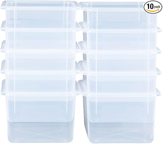 Wood Designs Cubby Storage Bin, Heavy Duty Plastic Containers by Unknown