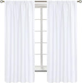 BGment White Curtains 63 Inch Length by BGment