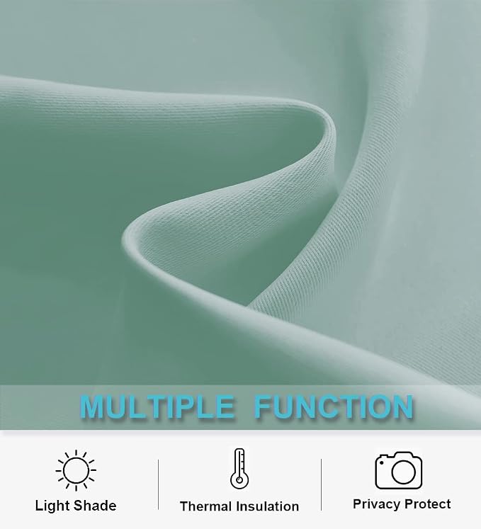 RYB HOME Aqua Blackout Curtains - Image 6