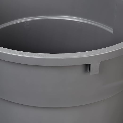 Amazon Basics Heavy Duty Durable Round Trash Can, 32 gallon - Image 3