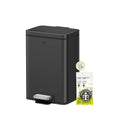 EKO Madison Matte Black 12L / 3.2 Gal Bathroom Trash Can by EKO