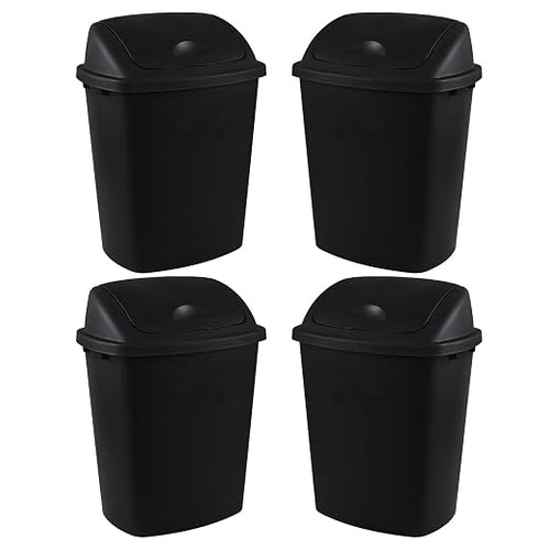 10 Gallon Plastic Swing Top Trash Cans by Drephia