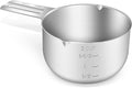 1PCS 2Cup Single Measuring Cup, Stainless Steel Measure Scoop, Metric and US by BERYLER