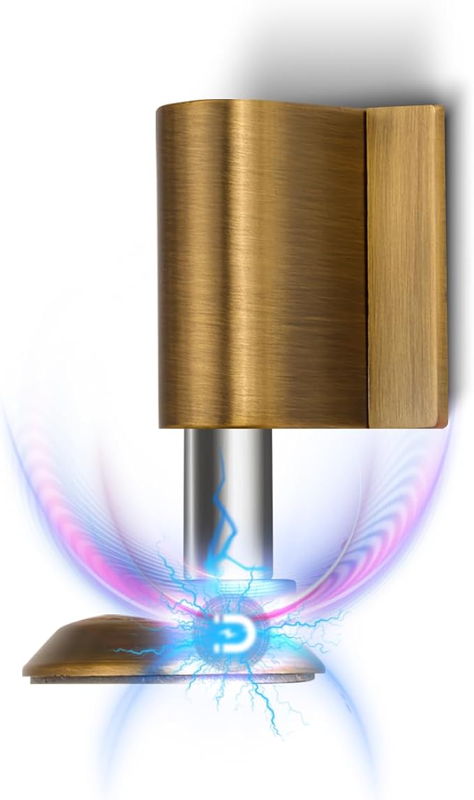 2 Pack Magnetic Door Stoppers Retractable Bottom of Door Holder No Drilling by Yagman