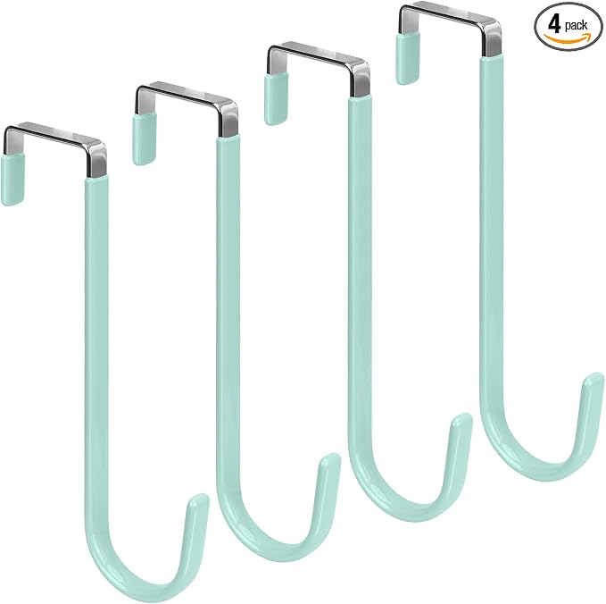 FYY Over The Door Hooks, 4 Pack Upgraded Long Door Hangers Hooks by FYY