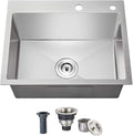 24x18 Inch Kitchen Sink Drop In, Premium T-304 Grade Stainless Steel Sink by OUGOO