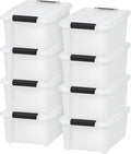 IRIS USA 13.5 Qt Stackable Plastic Storage Bins by IRISUSA