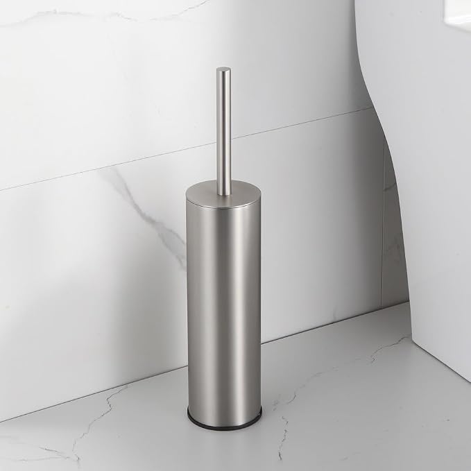 Toilet Brush and Holder Set Brushed Nickel Stainless Steel, 304 Heavy Duty - Image 4