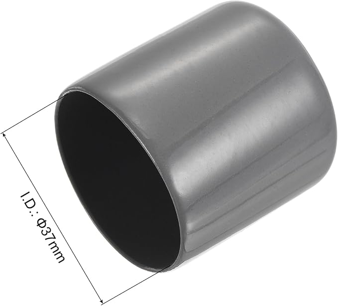 uxcell 20pcs Rubber End Caps 37mm ID Vinyl Cap Cover Screw Protectors Dark Grey - Image 3