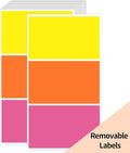 STARLIBOO Removable Colored Labels Stickers, 3X5 Inch Removable Large Label by STARLIBOO