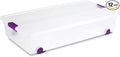 Sterilite 12-Pack ClearView Latch Box, Wheeled Underbed Organizer Bins by Sterilite
