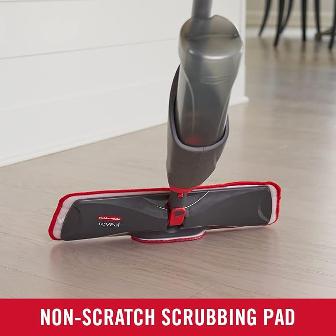Rubbermaid Reveal Spray Mop Floor Cleaning Kit, 3 Reusable Microfiber Wet Pads - Image 5