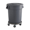 20 Gallon Gray Round Commercial Trash Can by Krollen+Industrial