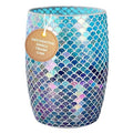 Escenzy Mermaid Bathroom Trash Can Mosaic Glass 5L | Decorative Small Garbage by Escenzy