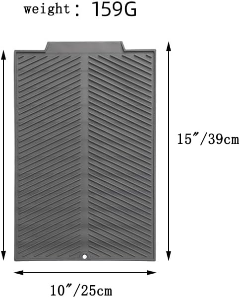 Silicone Dish Draining Mat, Eco Friendly Dish Drying Mat Kitchen Counter - Image 4