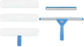 Window Squeegee Washing Kit for Shower Glass Door, Mirror and Window Cleaning by AMERWASHPLUS