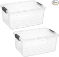 Superio Storage Bins with Lids, Stackable Totes, BPA Free, Odor Free, Organizer by Superio