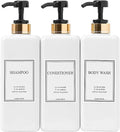 Modern Gold Design Large 27 oz Shampoo and Conditioner Dispensers by HARRA+HOME
