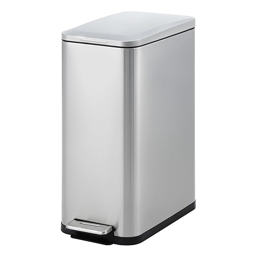 Garvee 13 Gallon Kitchen Trash Can, Stainless Steel Step Garbage Bin by Garvee