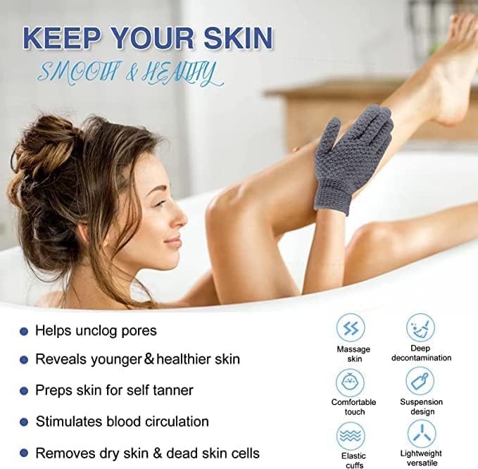 Yiclick 12Pcs Heavy Exfoliating Gloves, Body Scrub Glove - Image 3