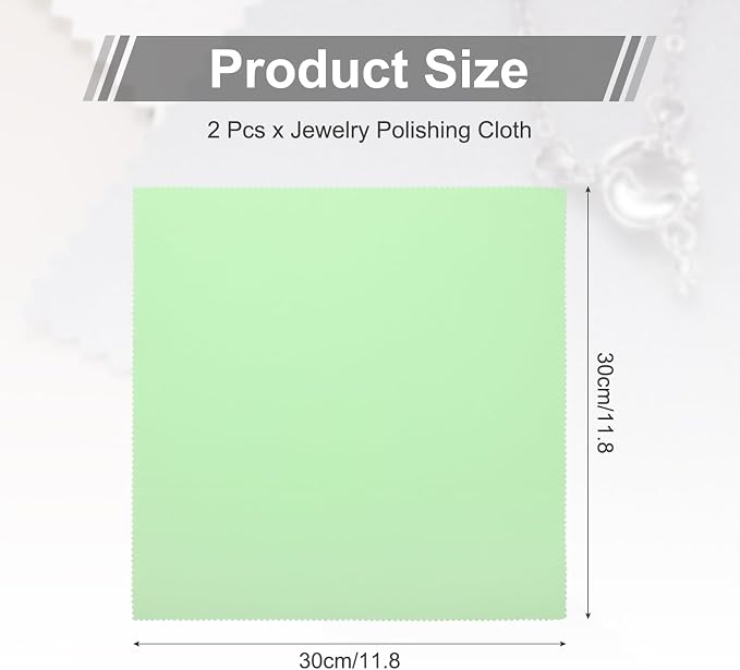 MECCANIXITY Jewelry Polishing Cloth 11.8x11.8 Inch Silver Polish Cleaning - Image 2