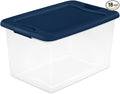 Sterilite 18-Pack Color Program, Large Clear Plastic Storage Bins by Sterilite