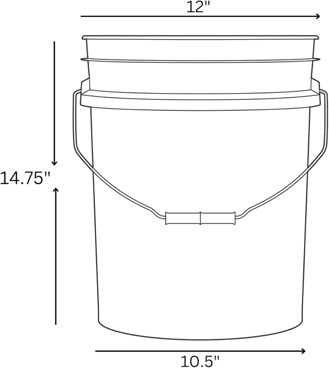 House Naturals 5 Gallon Pink Food Grade Bucket Pail - Image 5