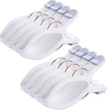 8 Pack Beach Towel Clips for Beach Chairs White Jumbo Size Towel Clamps Lounge by Foshine