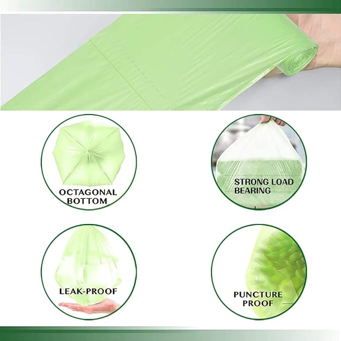 Small Trash Bags, Biodegradable 2.6 Gallon Extra Thick Garbage Bags, Recycling - Image 4