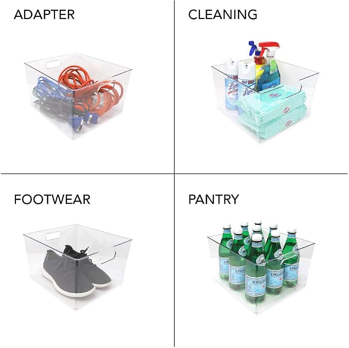 Isaac Jacobs 3-Pack XL Clear Storage Bins - Image 4