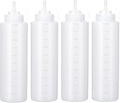 Condiment Squeeze Bottles Ketchup Dispenser, 4 Pack 32oz Squeeze Bottles by Katfort