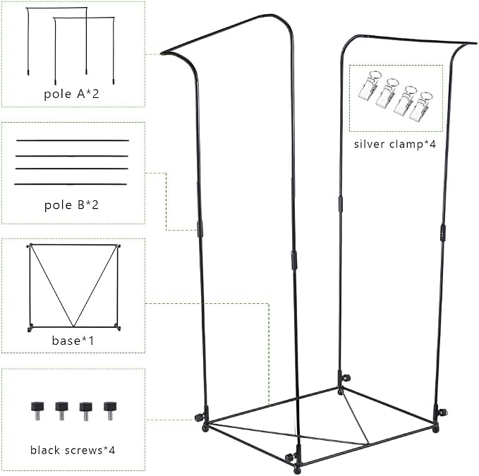2 Pack Trash Bag Holder, Metal Garbage Bag Holder, 30-45 Gallon Portable Trash - Image 5