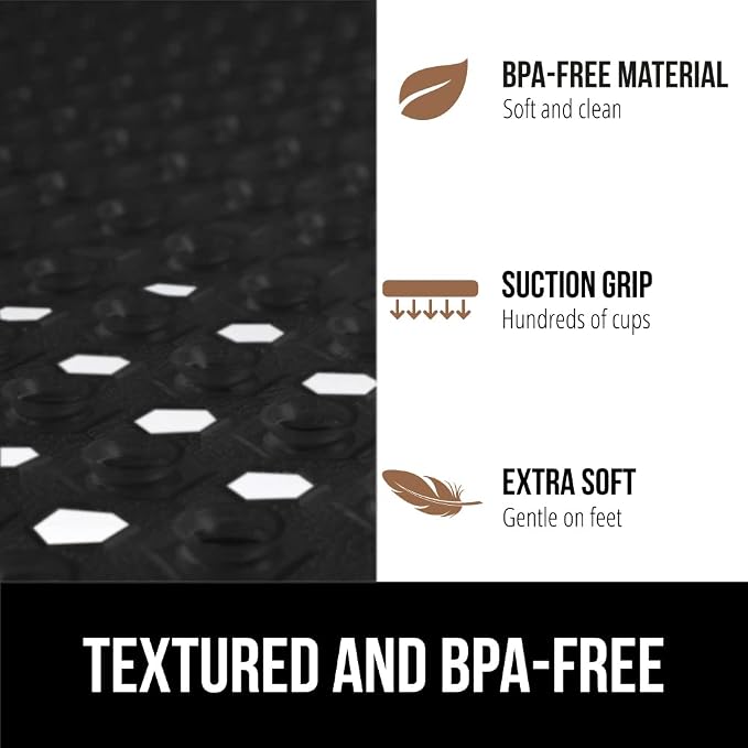 GORILLA GRIP Patented Square Shower Stall Mat, Small Bathtub Floor Mats - Image 5