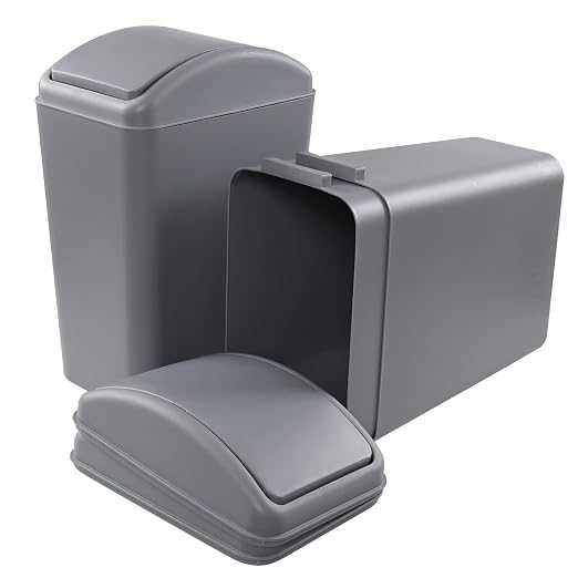 3 Pack 4.5 Gallon Plastic Garbage Can - Image 2