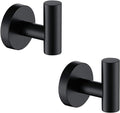 TASTOS Matte Black Bathroom Towel Coat Hook Stainless Steel, 2 Pack Robe by TASTOS