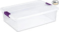 Sterilite 24-Pack ClearView Latch Box, Stackable Storage Organizer Bins by Sterilite