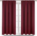 BGment Short Burgundy Blackout Curtains 45 Inches Length by BGment